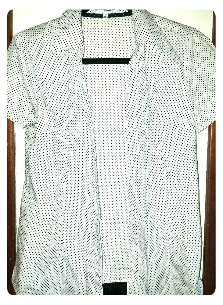 Express design studio polka dot blouse